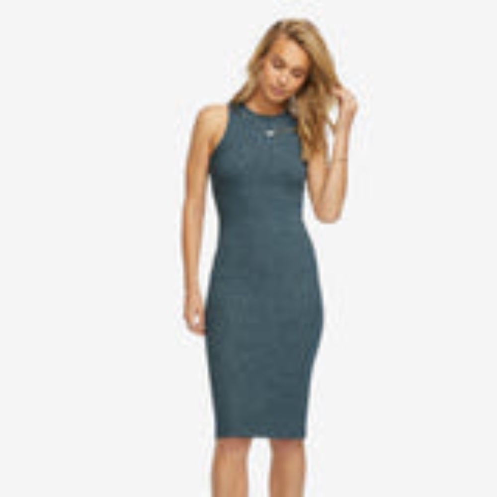 American Giant Rib Tank Dress - Blue Mountain Heather (NWOT)
